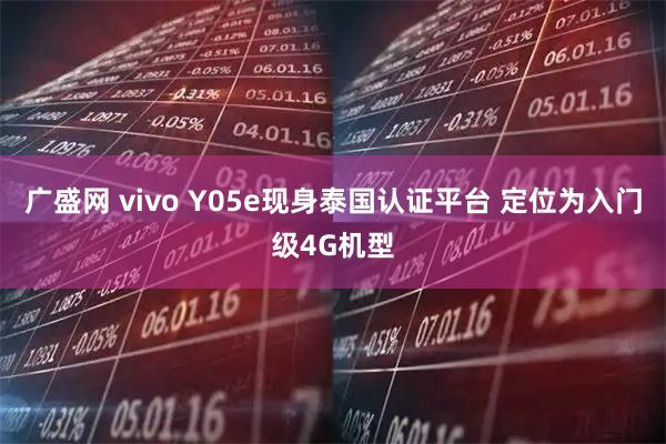广盛网 vivo Y05e现身泰国认证平台 定位为入门级4G机型