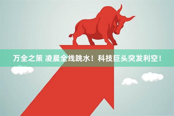 万全之策 凌晨全线跳水！科技巨头突发利空！