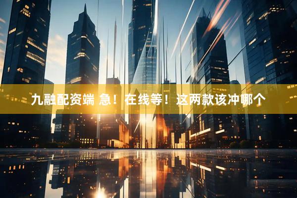 九融配资端 急！在线等！这两款该冲哪个